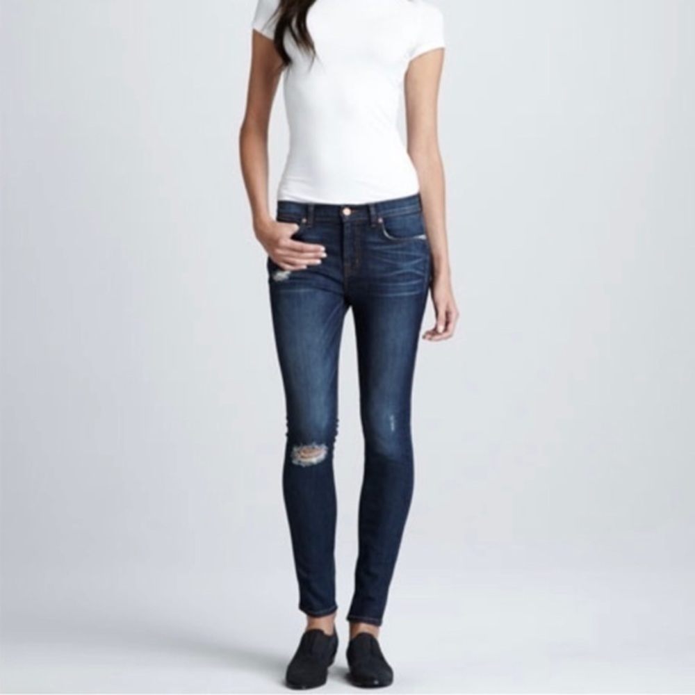 J Brand | Women 811 Salem Distressed Skinny Blue Jeans  Sz 23